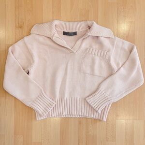 Primark | Pink collared sweater with pocket